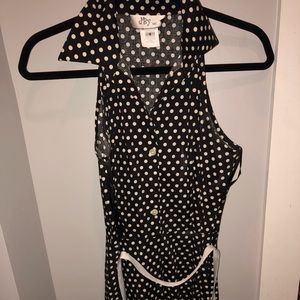 Vintage style collared polka dot dress